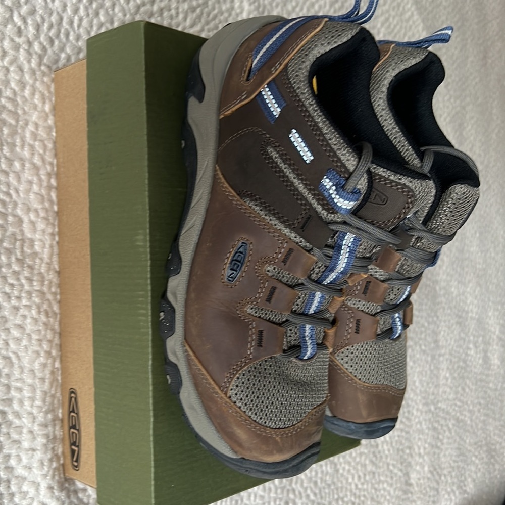 Keen Steens Vent Low Hiking Shoe Brown Leather Womens 8 - Picture 4 of 9